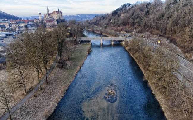 Sigmaringen városa Németországban főleg a kiválóan megőrzött váráról ismert. A Duna itt, a felső folyásán keskeny folyamként kanyarul egyet a város körül. Két sziget is van itt a folyón, a DE0129 és a DE005 a Danubeparks Network of Protected Areas által számbavéve. Csupán néhány négyzetméteresek, ám az utóbbi évek megőrzésükre irányuló intézkedésekből is látható, hogy mennyire fontosak az ilyen talpalatnyi helyek a vízi világ, mint például a vízimadarak számára. A szigeteken szárcsák és hattyúk is tartózkodnak