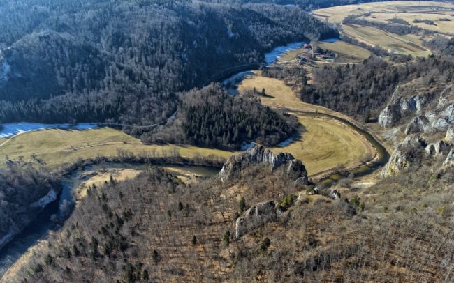 The Danube valley in Germany near the Buchhalde-Upper Danube Valley nature reserve.